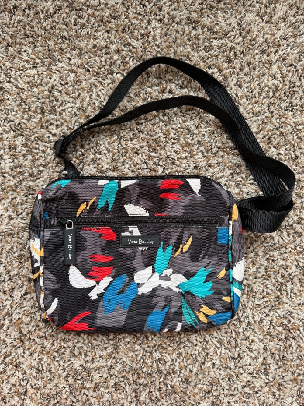 Vera Bradley Lighten Up Slim Crossbody Splash Floral NWOT